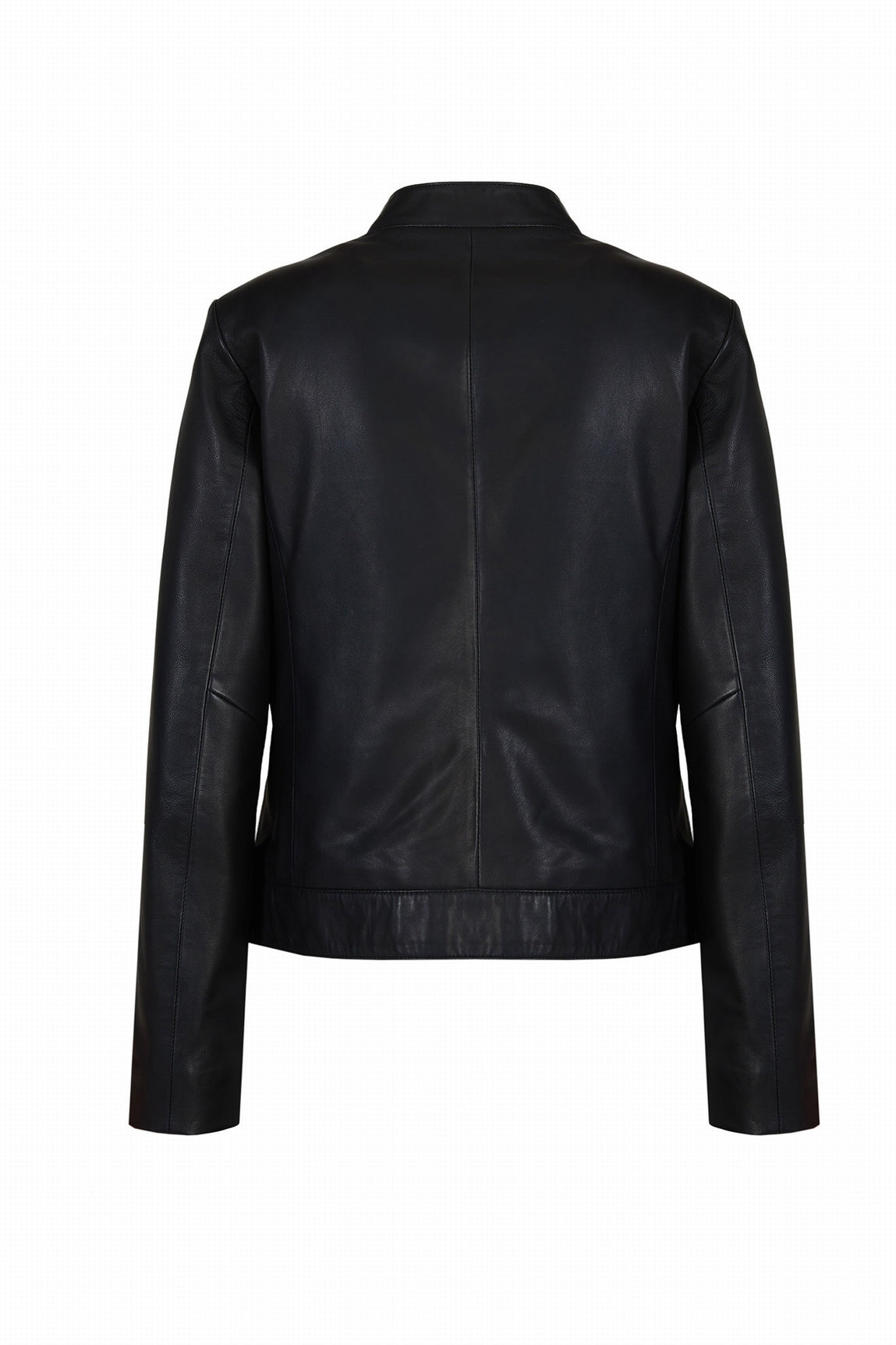 BLOUSON CUIR PATTE GEOMETRIQUE BRIMA