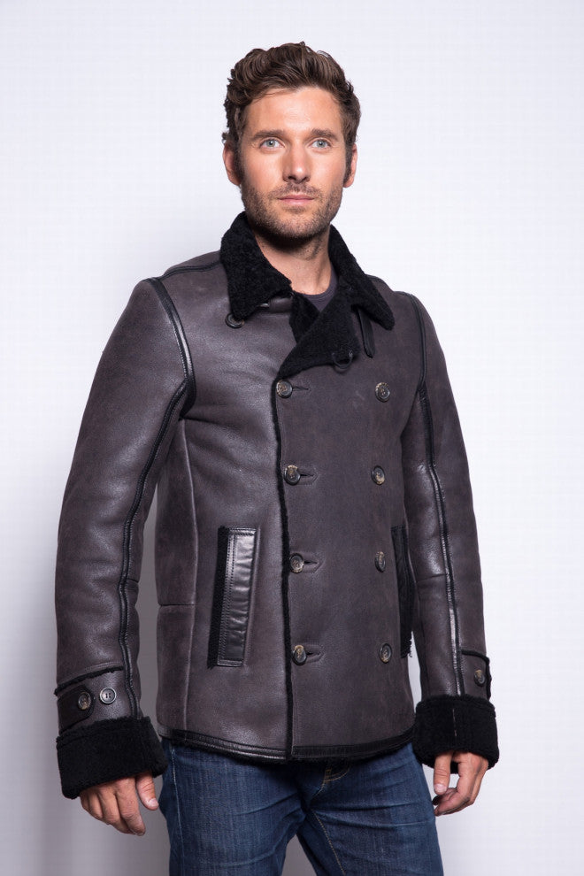 VESTE EN PEAU LAINEE NICK - OUTLET CUIR