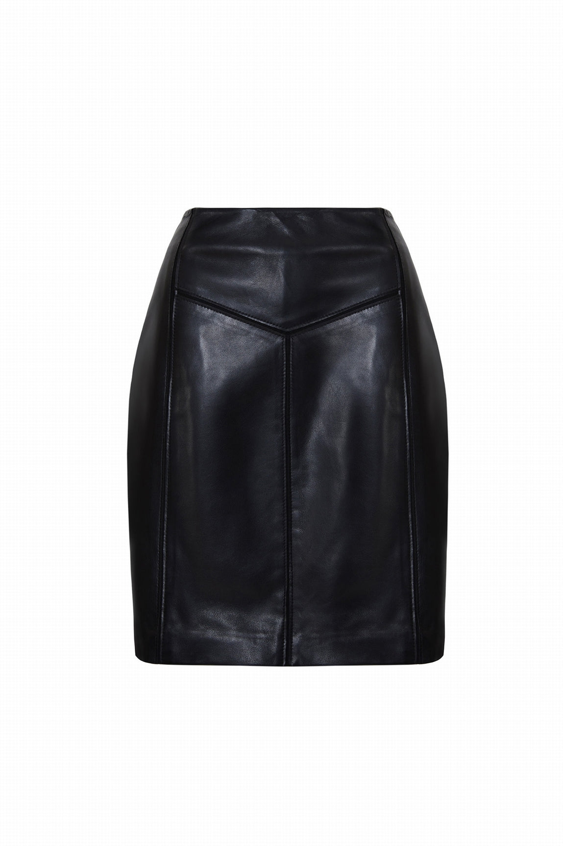 JUPE EN CUIR ET TISSU CLEVER