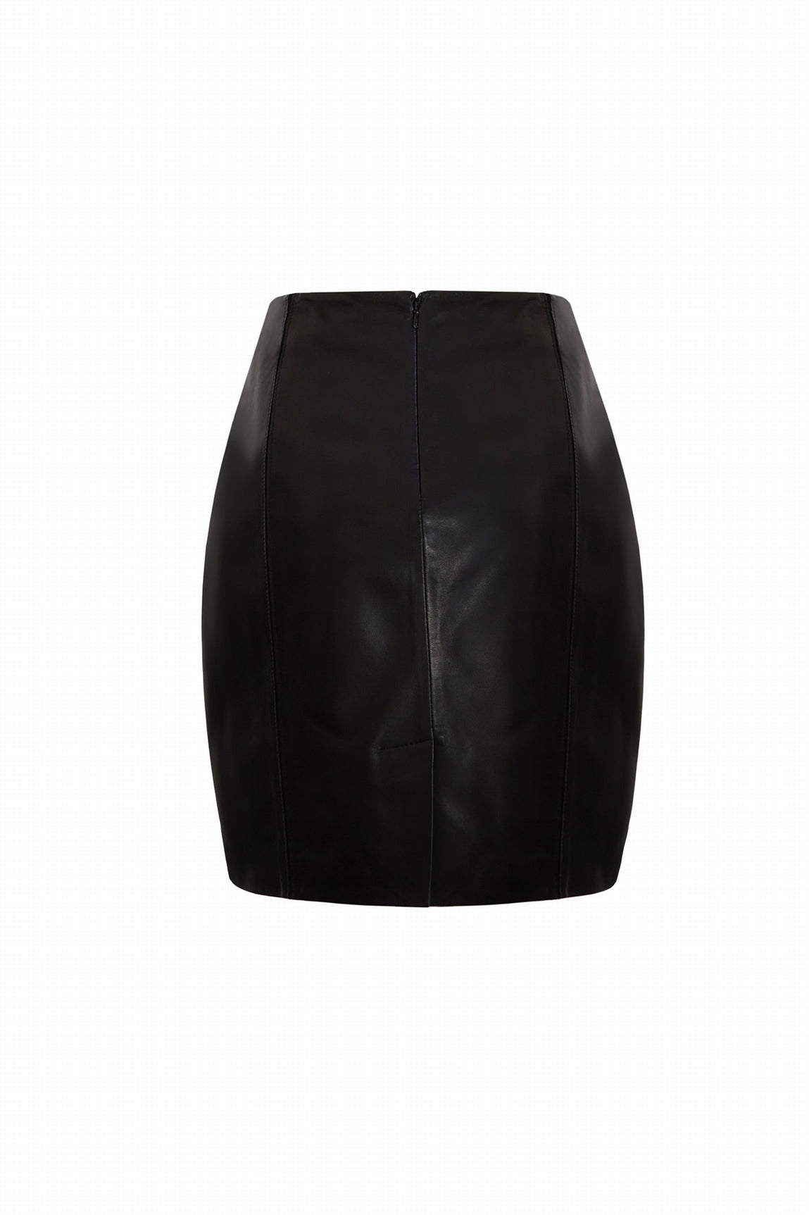 JUPE EN CUIR ET TISSU CLEVER