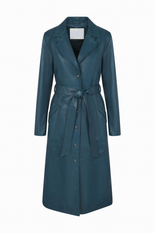 MANTEAU ROBE LONG EN CUIR AMIE