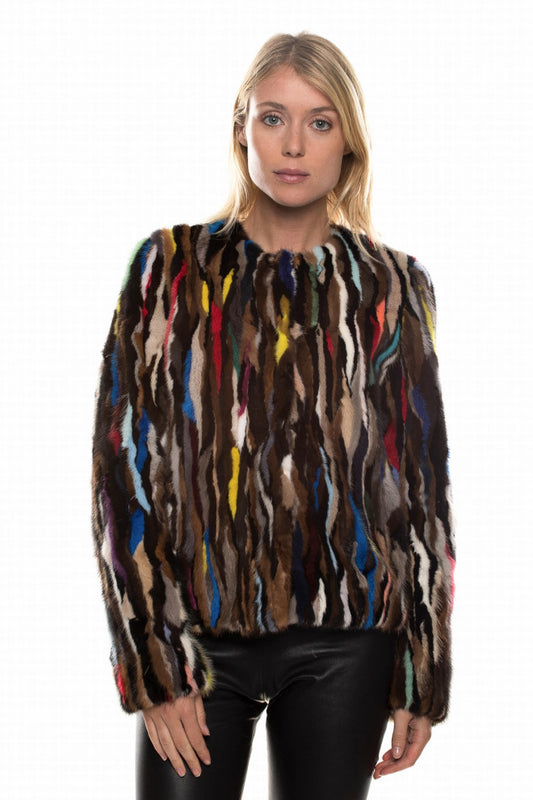 LEXI JACKET IN MULTICOLOR MINK