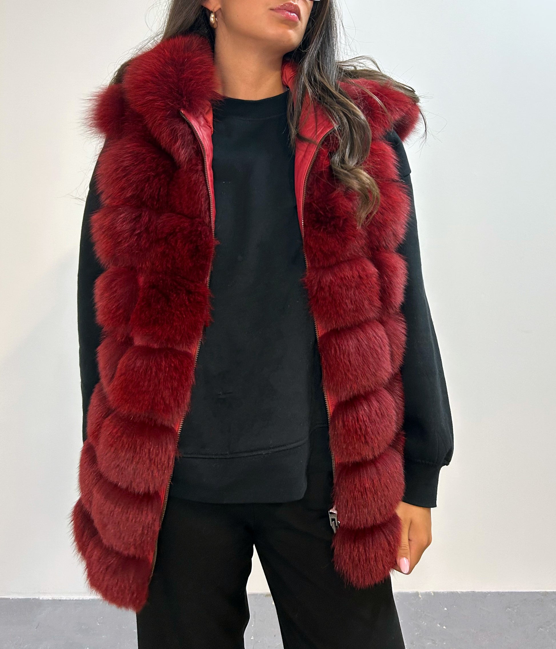 Gilet Sibel en fourrure de renard - OUTLET CUIR