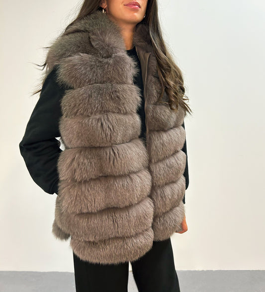 Gilet Sibel en fourrure de renard - OUTLET CUIR