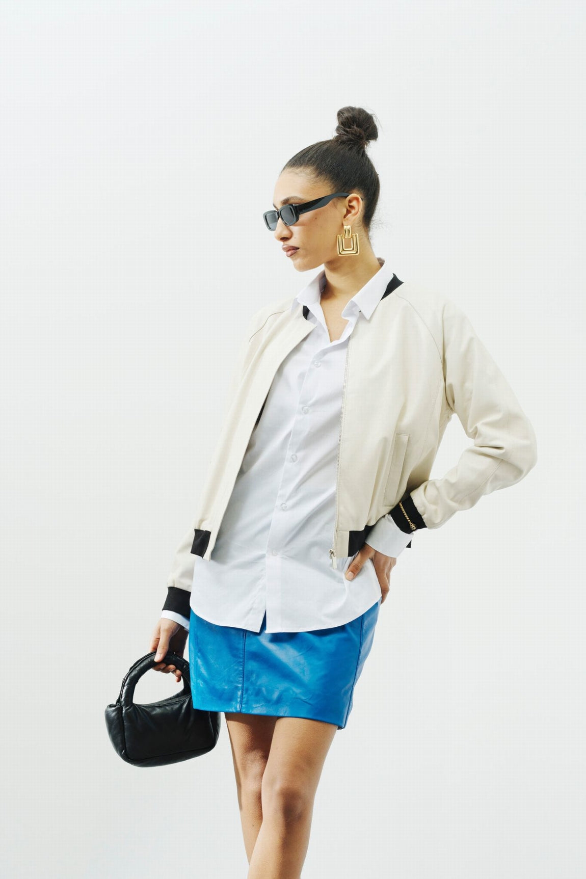 JUPE EN CUIR COURTE KENZANE