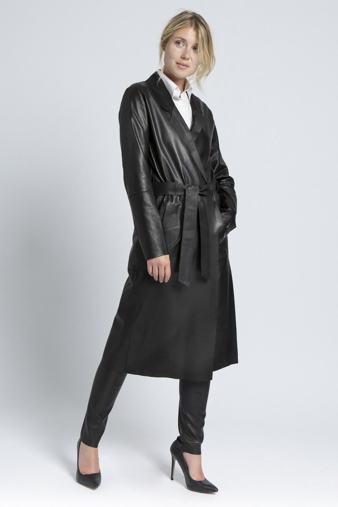 VESTE CUIR 7/8 MAFALDA AGORA