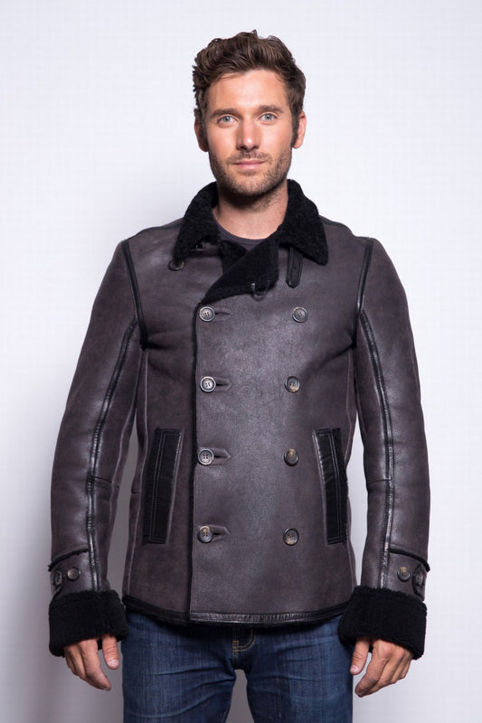 VESTE EN PEAU LAINEE NICK - OUTLET CUIR